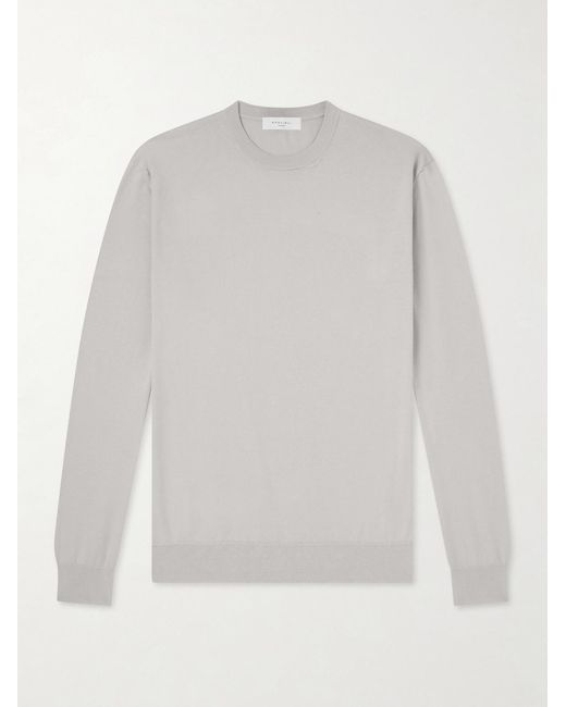 Boglioli White Cotton-Jersey Sweater for men