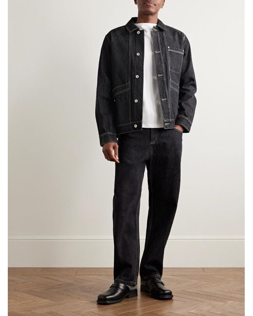 Folk Black Meyer Denim Jacket for men