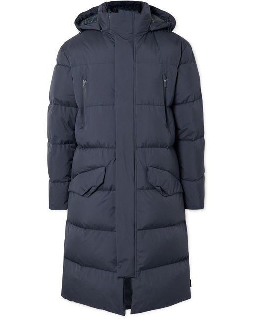 Herno Laminar Quilted Shell Hooded Jacket in Blue for Men | Lyst