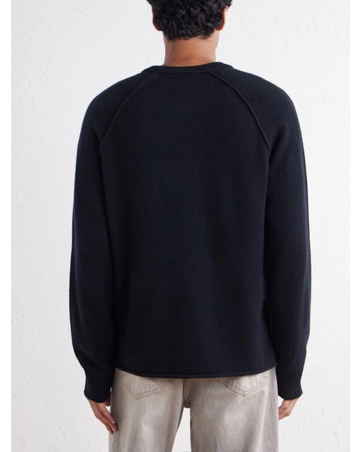 James Perse Blue Cashmere Sweater for men