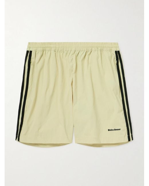 Adidas Originals Wales Bonner Weit geschnittene Shorts aus recyceltem Stretch-Shell mit Häkelbesatz in Metallic für Herren