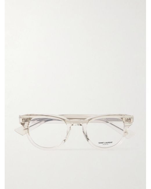 Saint Laurent Natural Sl 876 Round-Frame Acetate Optical Glasses for men