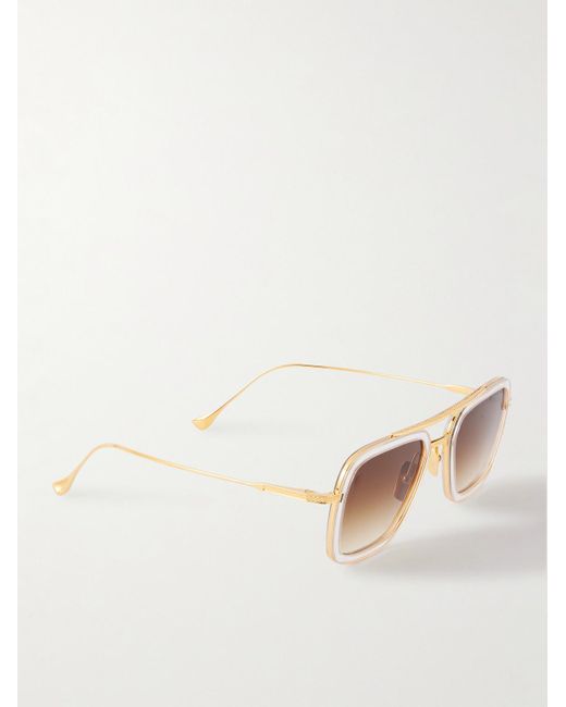 Dita Eyewear Natural Aviator-Style-Tone And Acetate Sunglasses for men