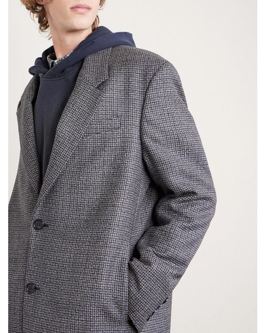Acne Gray Otam Houndstooth Wool Coat for men