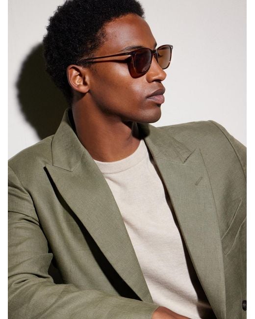 Oliver Peoples Brown Laedin D-frame Acetate Sunglasses for men