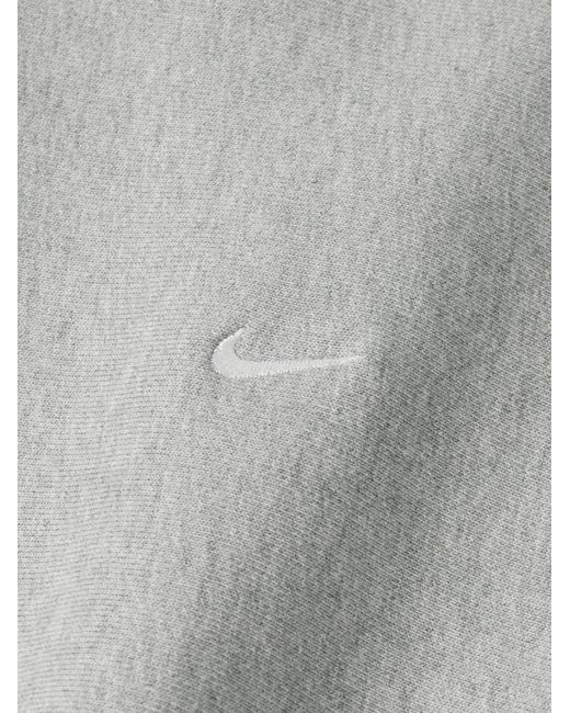 Nike Solo Swoosh Hoodie aus Jersey aus einer Baumwollmischung mit Logostickerei in Gray für Herren