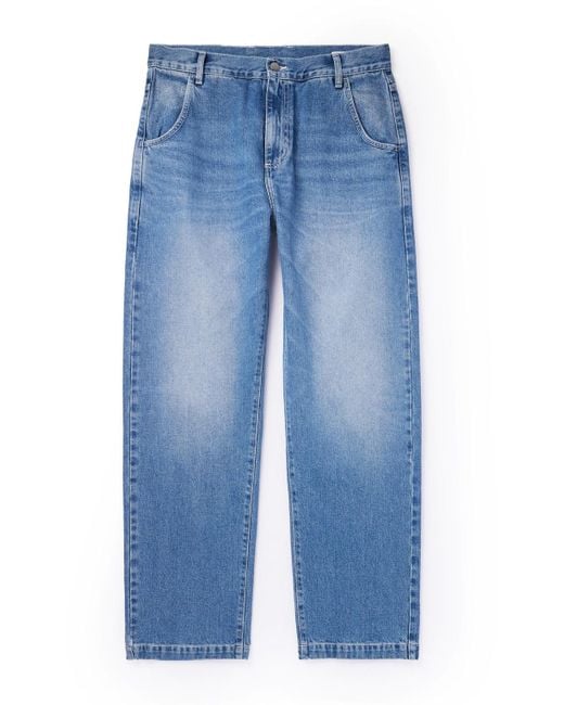 mfpen Blue Regular Slim-fit Straight-leg Organic Jeans for men