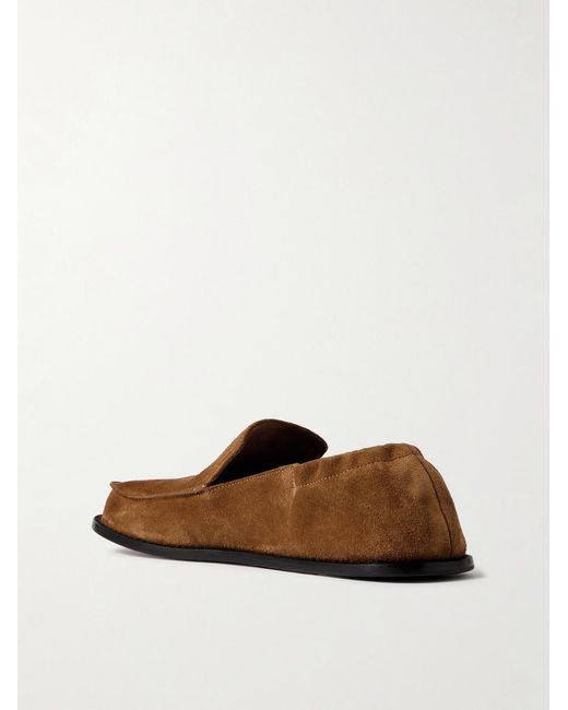 Loewe Brown Flex Suede Loafers for men