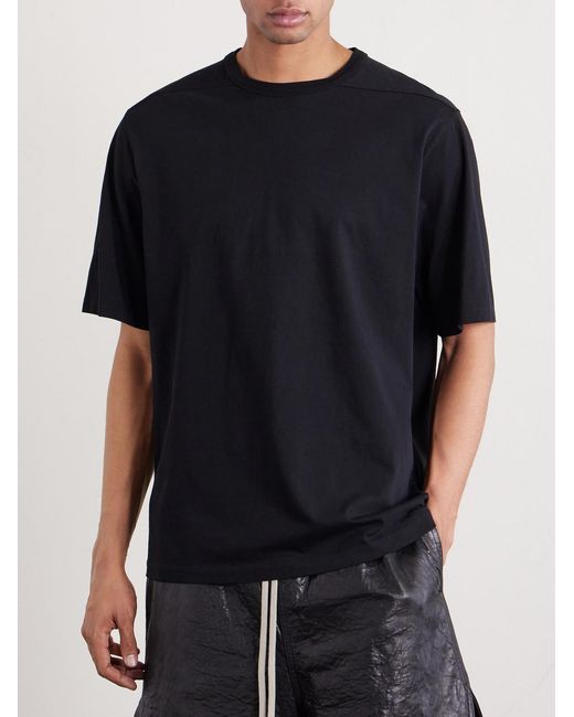 Rick Owens Blue Cotton-jersey T-shirt for men