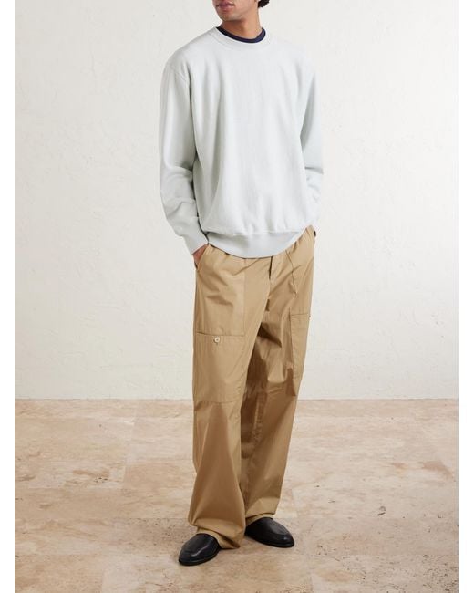 Auralee White Cotton-jersey Sweatshirt for men