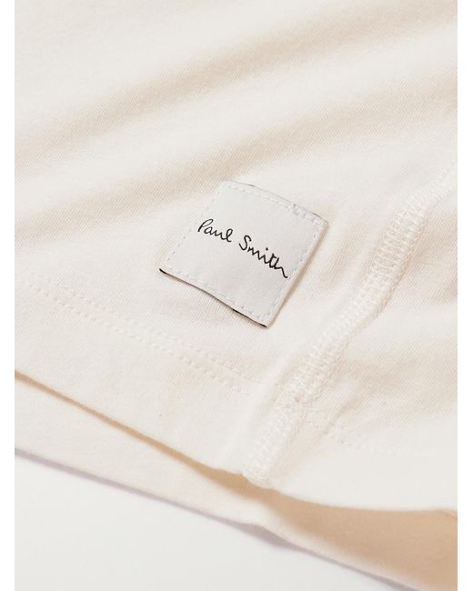 Paul Smith White Logo-appliquéd Cotton-jersey Pyjama T-shirt for men