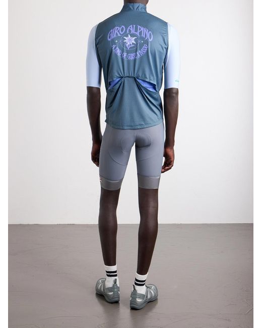 A Kind Of Guise Blue Basso Giro Alpino Logo-Print Shell Cycling Gilet for men