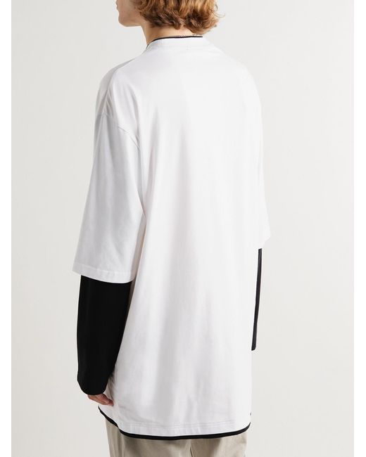 Acne White Eyloch Face Rainbow T-shirt for men