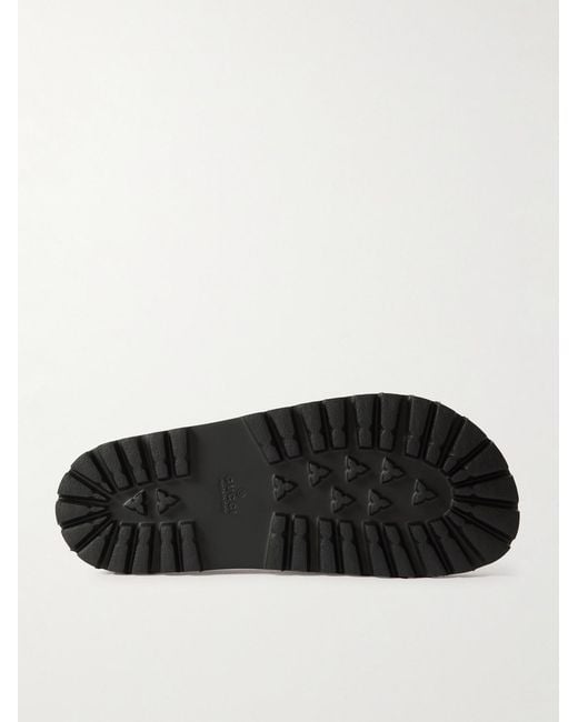Gucci White Pursuittreck Striped Rubber Slides for men