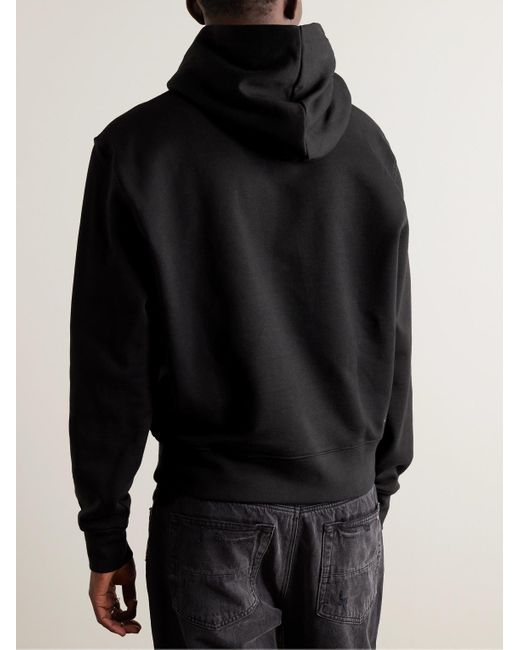 Amiri Black Staggered Chrome Logo-print Cotton-jersey Hoodie for men