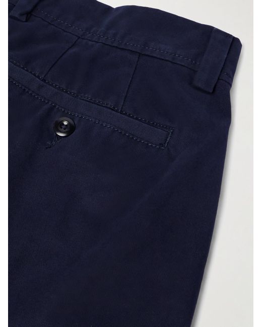 Officine Generale Gerade geschnittene Hose aus Baumwoll-Twill in Stückfärbung in Blue für Herren