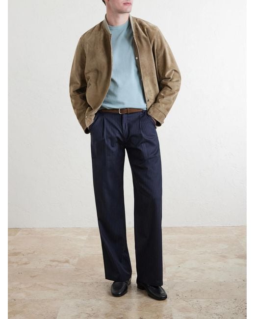 Canali Blue Knitted Cotton T-Shirt for men