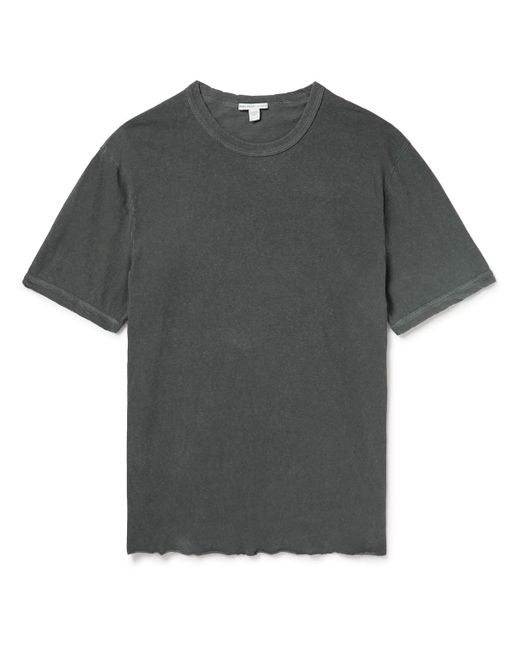 James Perse Gray Garment-dyed Slub Cotton-jersey T-shirt for men