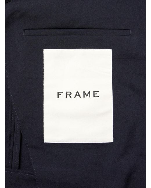FRAME Blue Wool Blazer for men