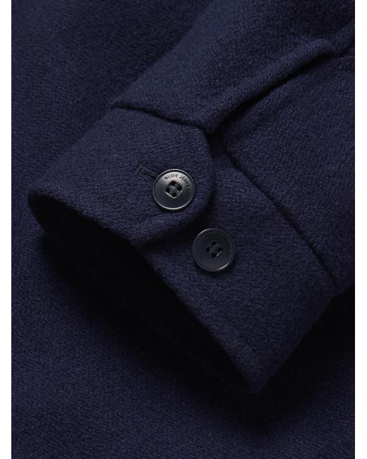 Nudie Jeans Blake Bomberjacke aus einer Wollmischung in Blue für Herren