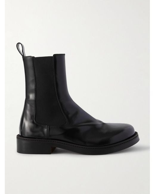 Alexander McQueen Black Leather Chelsea Boots for men