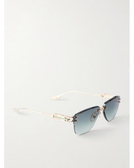 Dita Eyewear Blue Hyperlux-2000 Square-Frame-Tone Titanium Sunglasses for men