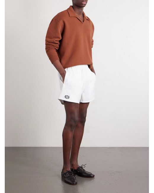 Bode Brown Crew Polo Cotton-Jersey Sweatshirt for men