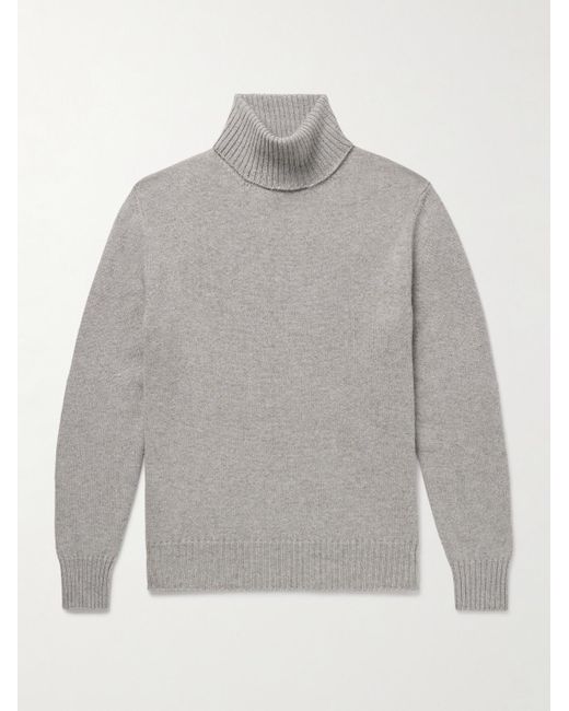 Sease Gray Cashmere Rollneck Sweater for men