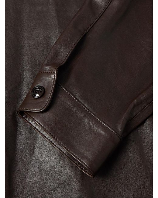 Our Legacy Black Welding Leather Shirt for men