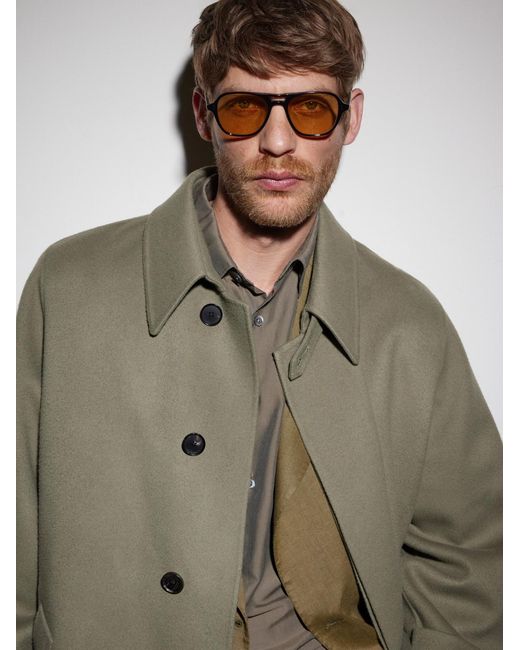 Garrett Leight Natural Doc Aviator-Style Acetate Sunglasses for men