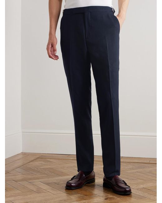 Mr P. Blue Philip Slim-Fit Super 150S Wool Suit Trousers for men