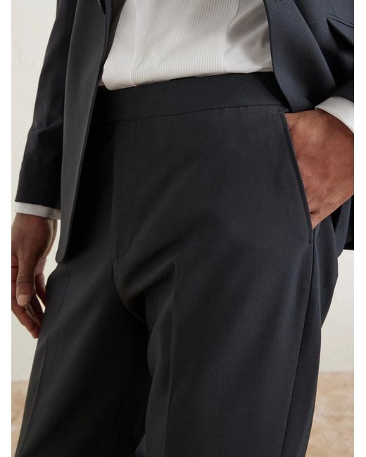 Favourbrook Blue Dalton Slim-fit Straight-leg Stretch-wool Tuxedo Trousers for men