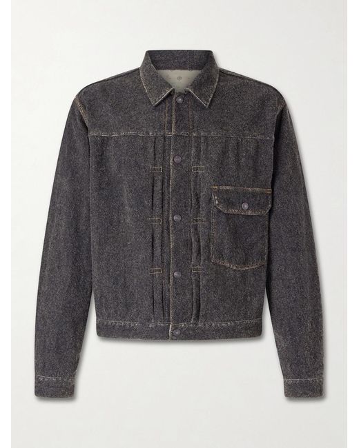Kapital Gray Cropped Cotton-blend Twill Jacket for men