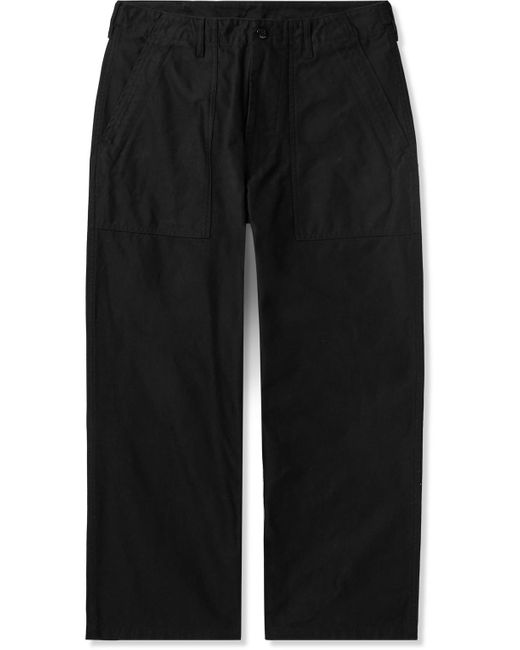 Beams Plus Black Wide-leg Cotton Trousers for men