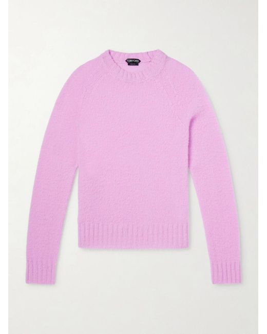 Tom Ford Pink Brushed Cashmere Sweater for men