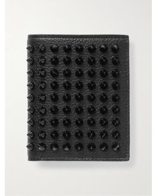 Portafoglio in pelle pieno fiore con borchie a punta di Christian Louboutin in Black da Uomo