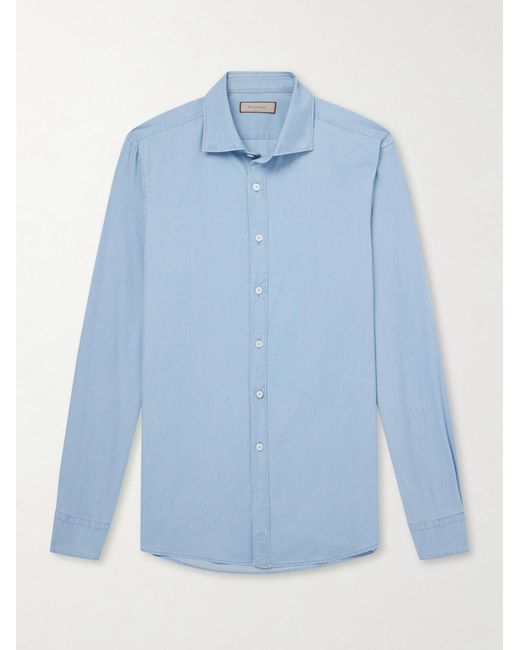 Canali Blue Denim Shirt for men