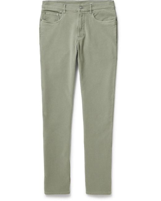 Faherty Brand Green Slim-fit Cotton-blend Jersey Trousers for men