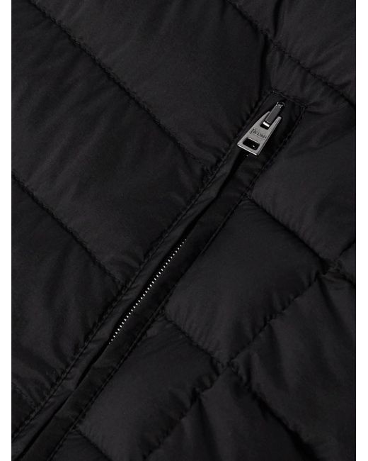 Herno Black Lo Smanicato Slim-fit Padded Quilted Nylon Gilet for men