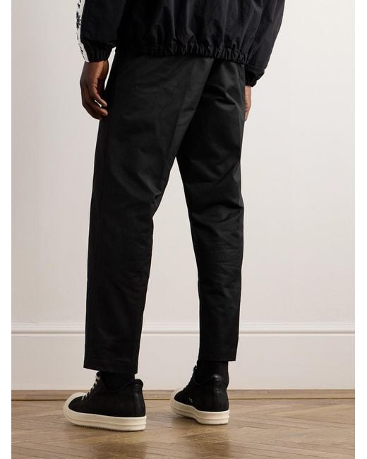 SAINT Mxxxxxx Black Straight-Leg Cotton-Twill Trousers for men