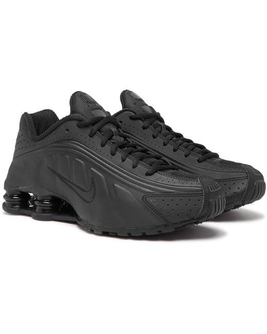 nike shox r4 mens black