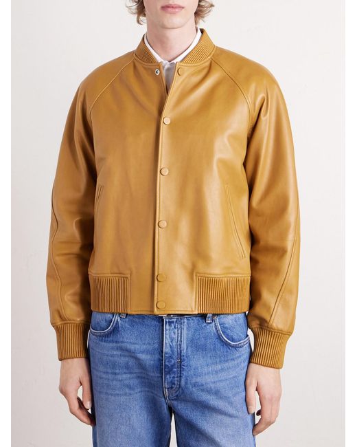 Givenchy Brown Leather Blouson Jacket for men