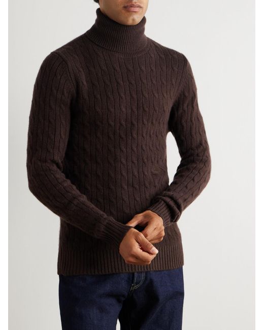 Pullover Slim-Fit A Collo Alto di Allude in Red da Uomo