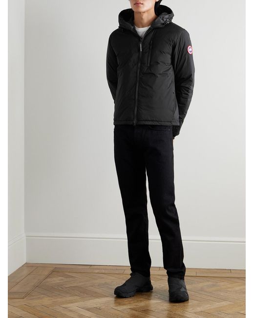 Canada Goose Black Lodge Slim-Fit Nylon-Ripstop Hooded Down Jacket for men