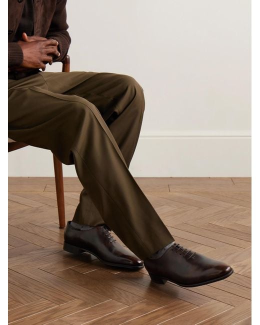 John Lobb Brown Marldon Whole-Cut Leather Oxford Shoes for men