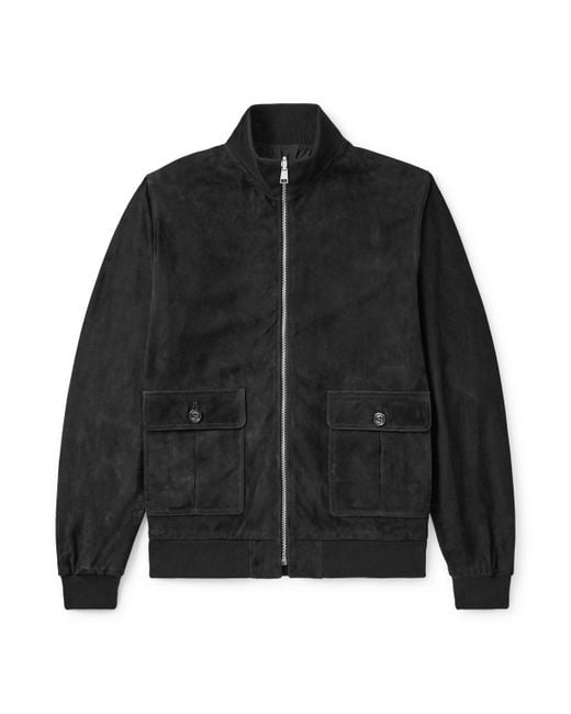 Valstar Men's Black Ino Reversible Suede And Shell Jacket