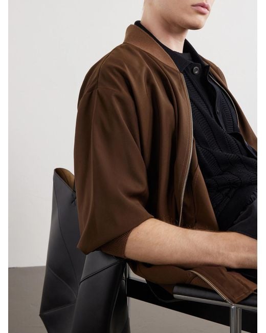 Barena Brown Gabier Virgin Wool Bomber Jacket for men