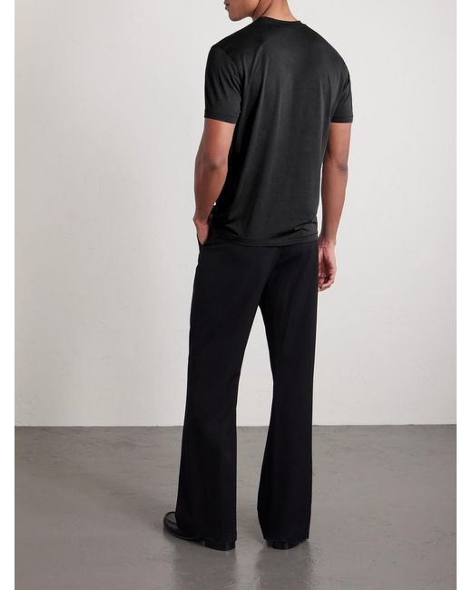 Tom Ford Black Lyocell And Cotton-Blend T-Shirt for men