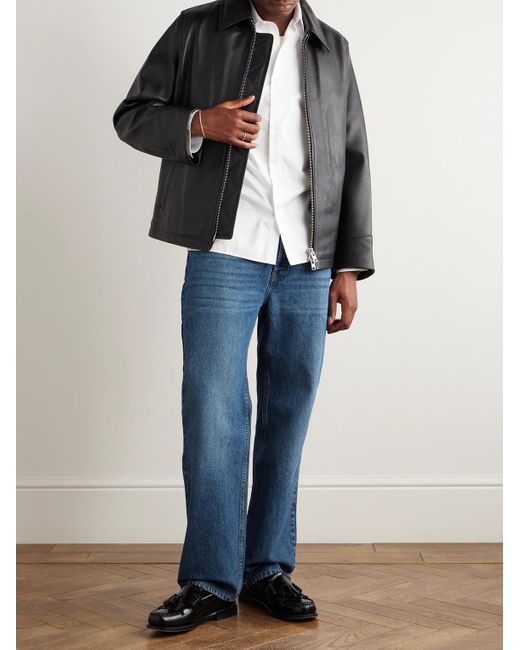 Officine Generale Blue Vintage Original Straight-Leg Jeans for men