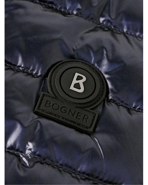Bogner Black Liman Mesh-trimmed Quilted Shell Down Jacket for men